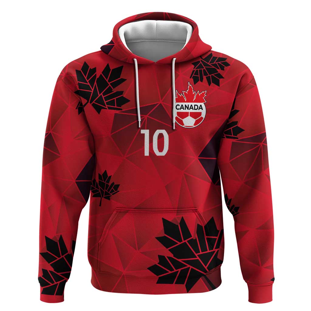 Custom Canada Football Hoodie Maple Leaves Geometric Style