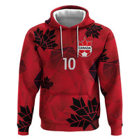 Custom Canada Football Hoodie Maple Leaves Geometric Style