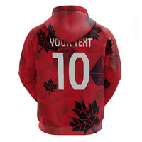 Custom Canada Football Hoodie Maple Leaves Geometric Style