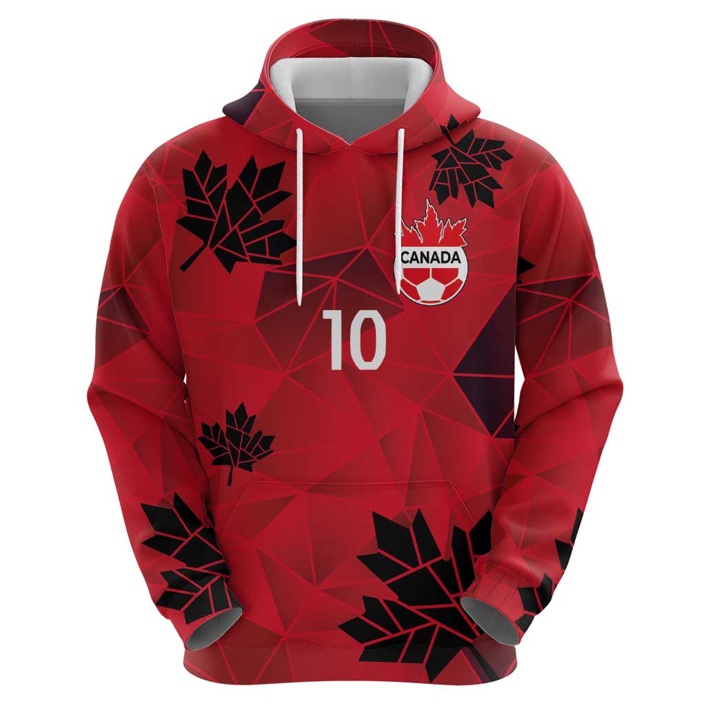 Custom Canada Football Hoodie Maple Leaves Geometric Style