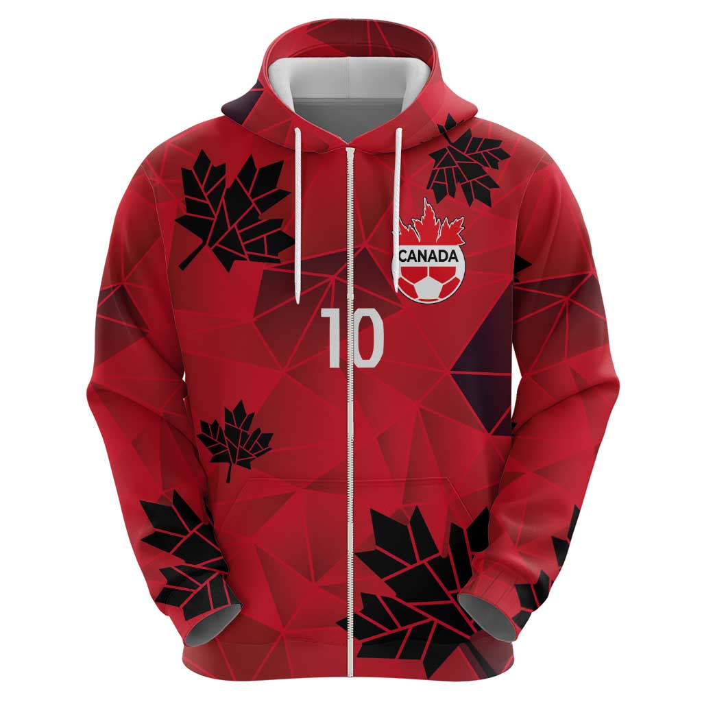 Custom Canada Football Hoodie Maple Leaves Geometric Style