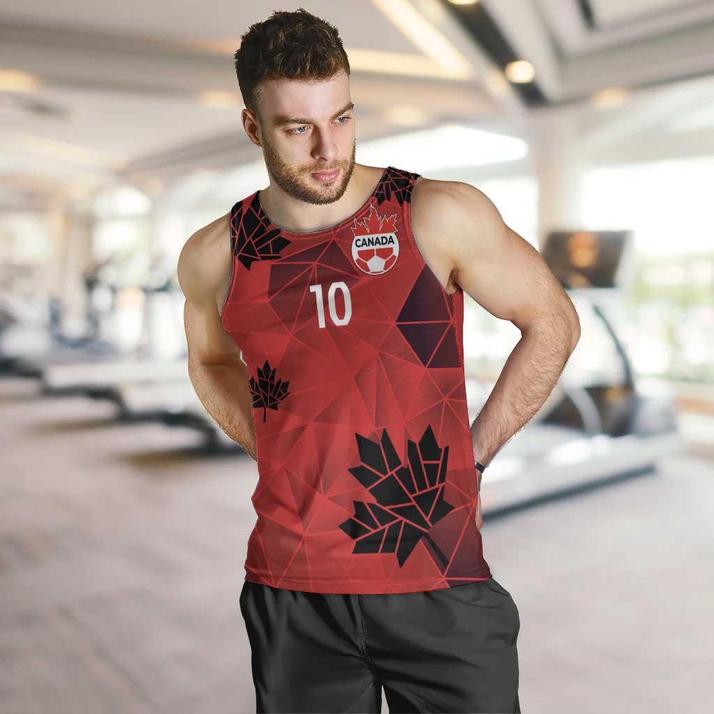 Custom Canada Football Men Tank Top Maple Leaves Geometric Style
