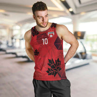 Custom Canada Football Men Tank Top Maple Leaves Geometric Style