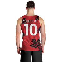 Custom Canada Football Men Tank Top Maple Leaves Geometric Style