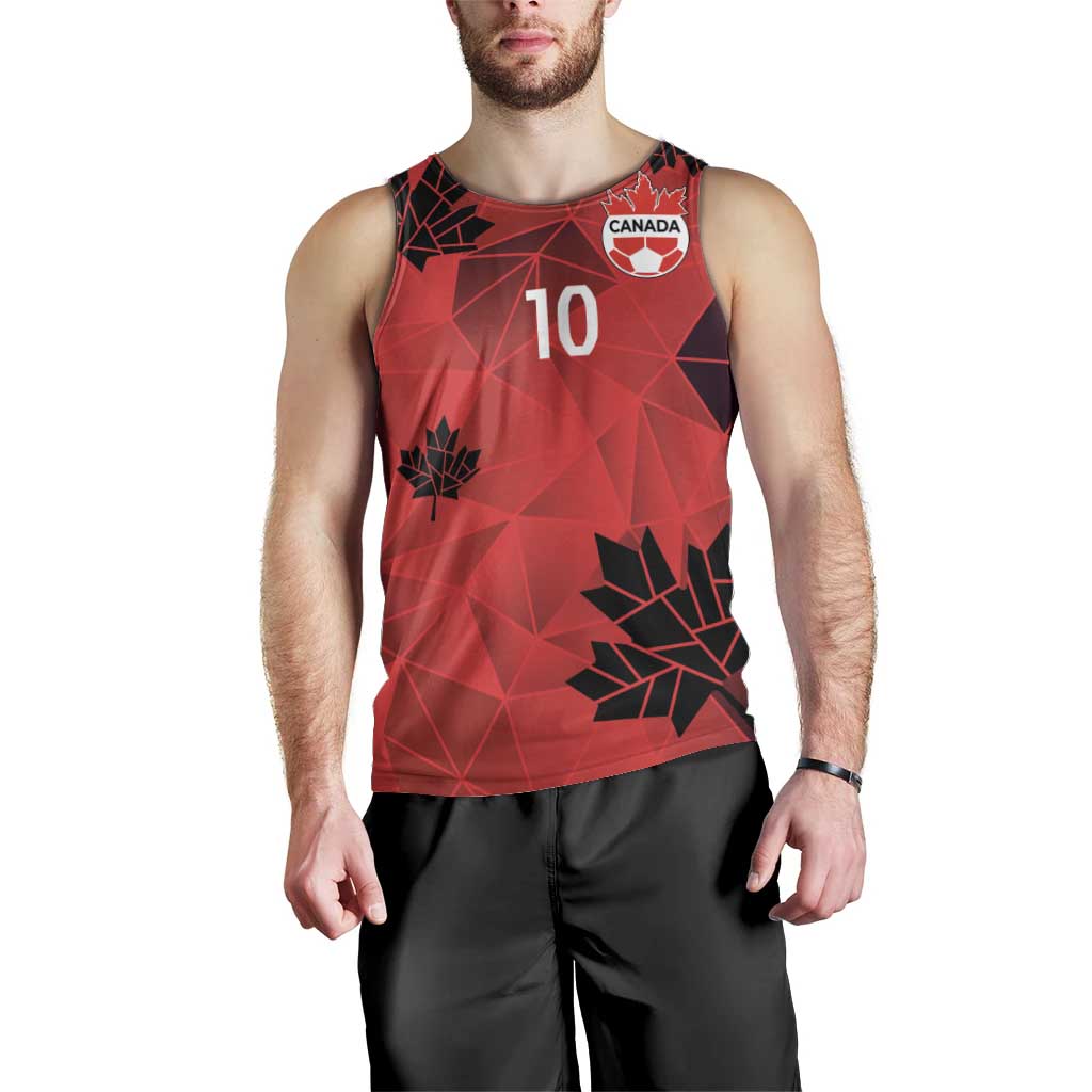 Custom Canada Football Men Tank Top Maple Leaves Geometric Style