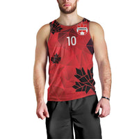 Custom Canada Football Men Tank Top Maple Leaves Geometric Style