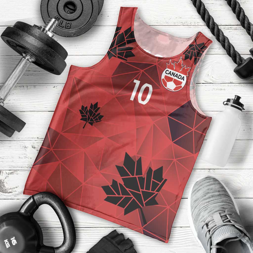 Custom Canada Football Men Tank Top Maple Leaves Geometric Style