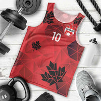 Custom Canada Football Men Tank Top Maple Leaves Geometric Style