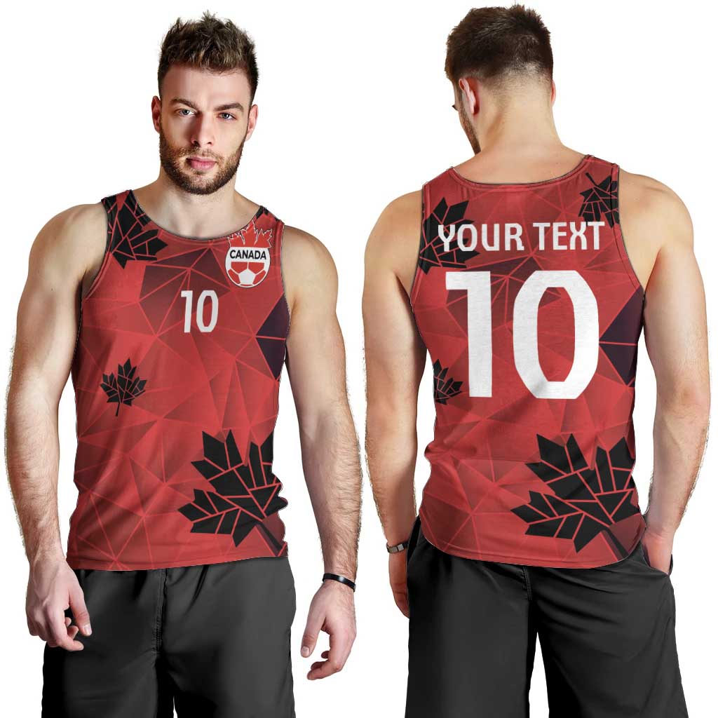 Custom Canada Football Men Tank Top Maple Leaves Geometric Style