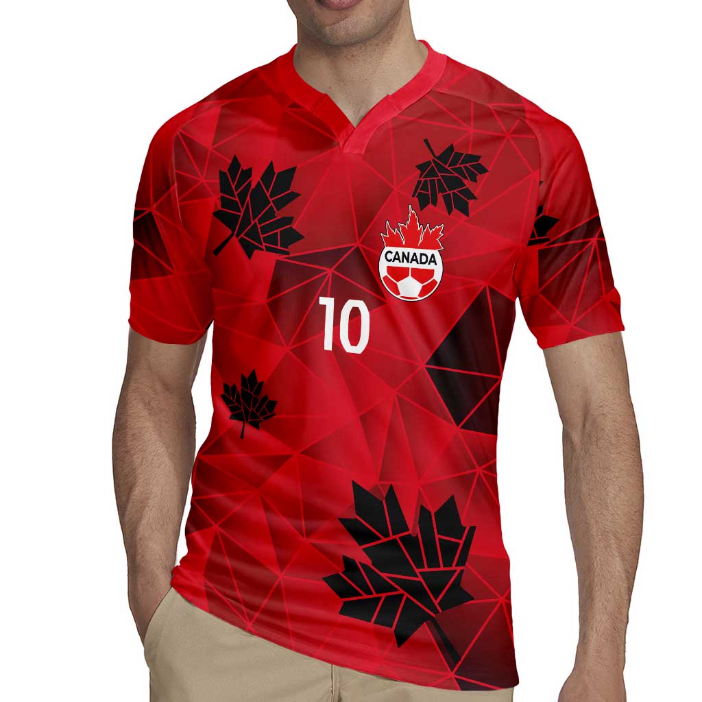 Custom Canada Football Rugby Jersey Maple Leaves Geometric Style