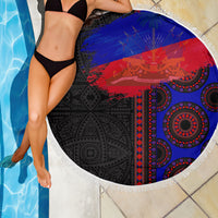 Haiti Flag Day African Seamless Pattern Beach Blanket - Wonder Print Shop