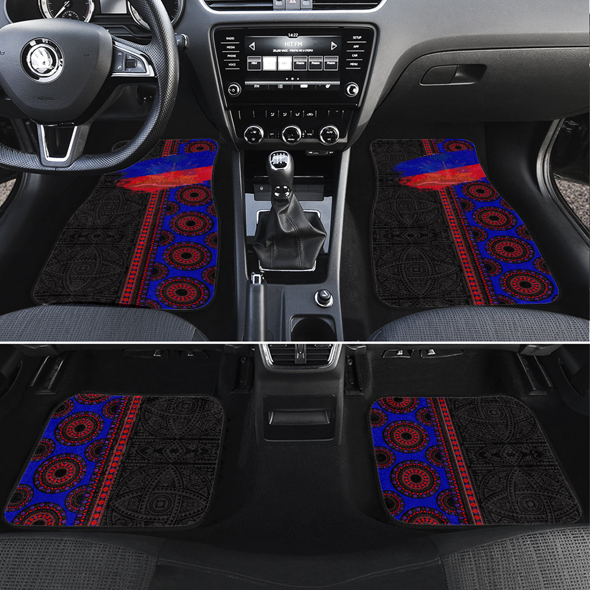 Haiti Flag Day African Seamless Pattern Car Mats