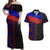 Haiti Flag Day African Seamless Pattern Couples Matching Off Shoulder Maxi Dress and Hawaiian Shirt