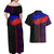 Haiti Flag Day African Seamless Pattern Couples Matching Off Shoulder Maxi Dress and Hawaiian Shirt