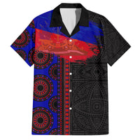 Haiti Flag Day African Seamless Pattern Family Matching Long Sleeve Bodycon Dress and Hawaiian Shirt - Wonder Print Shop