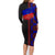 Haiti Flag Day African Seamless Pattern Family Matching Long Sleeve Bodycon Dress and Hawaiian Shirt