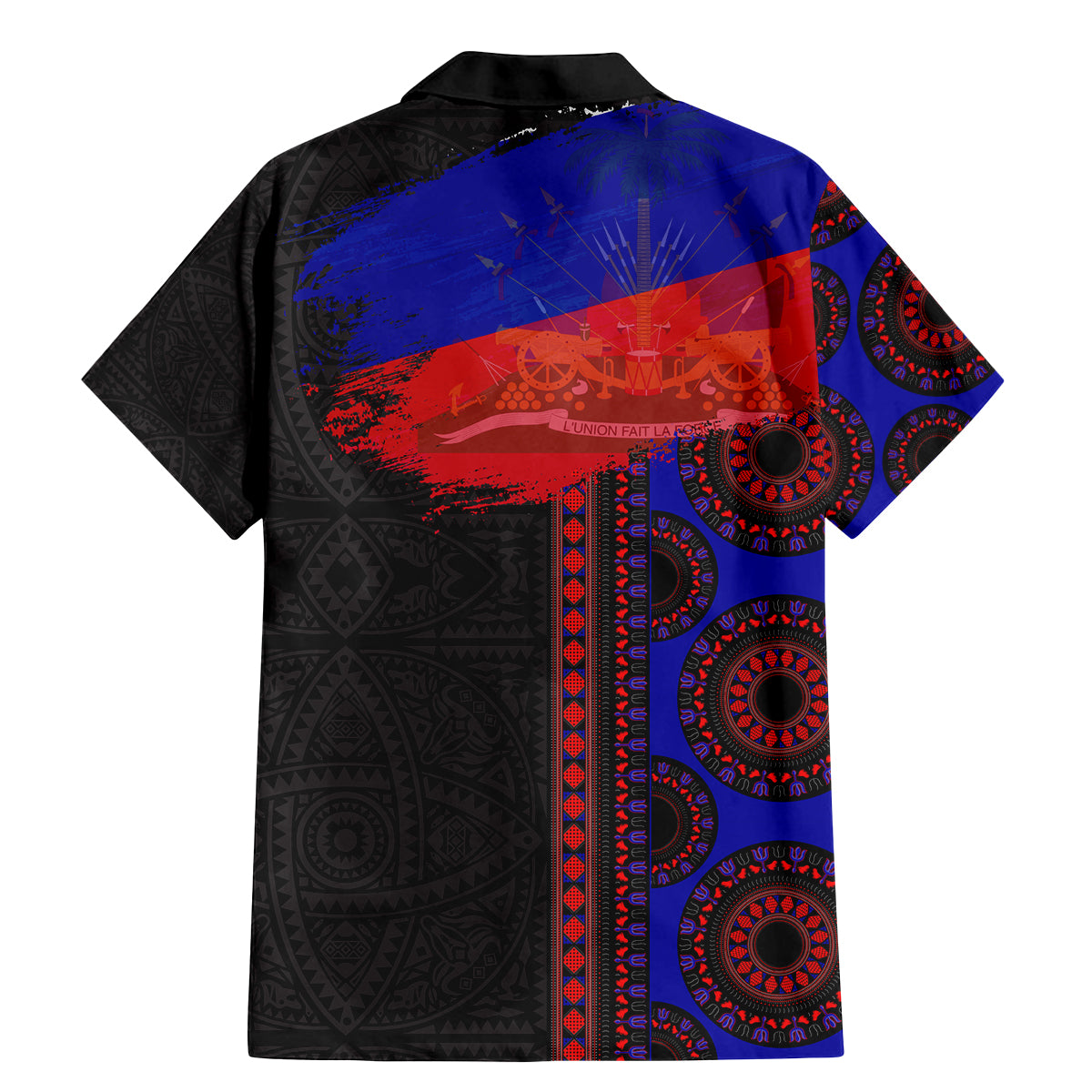 Haiti Flag Day African Seamless Pattern Family Matching Mermaid Dress and Hawaiian Shirt - Wonder Print Shop