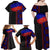 Haiti Flag Day African Seamless Pattern Family Matching Off Shoulder Maxi Dress and Hawaiian Shirt