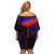 Haiti Flag Day African Seamless Pattern Family Matching Off Shoulder Short Dress and Hawaiian Shirt