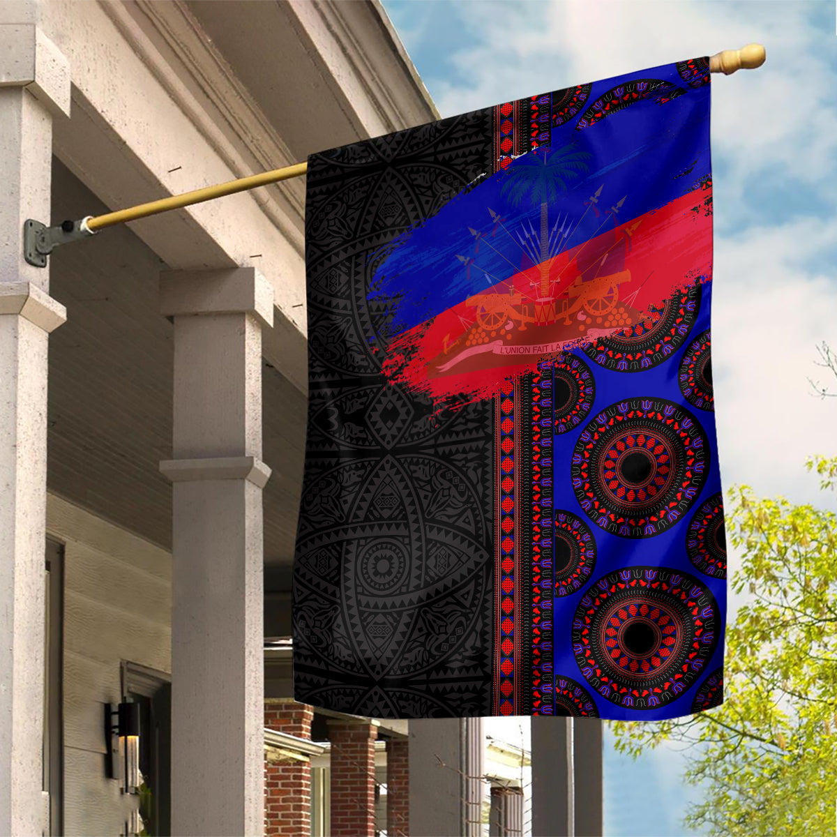 Haiti Flag Day African Seamless Pattern Garden Flag - Wonder Print Shop