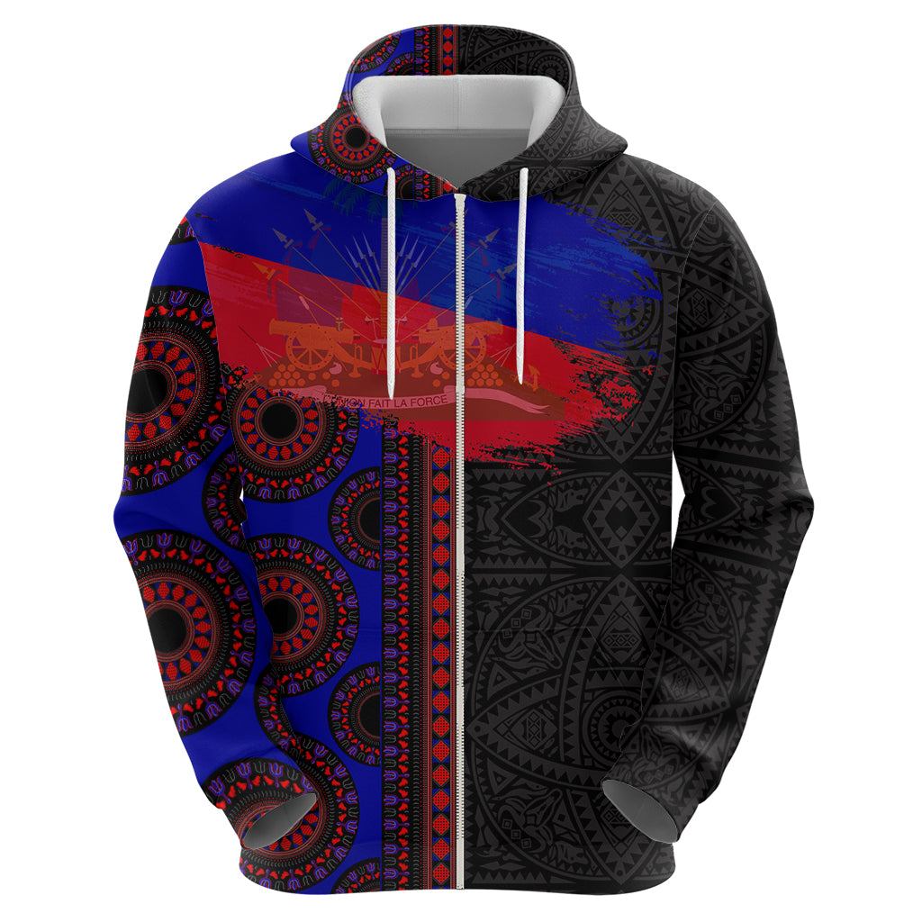 Haiti Flag Day African Seamless Pattern Hoodie - Wonder Print Shop