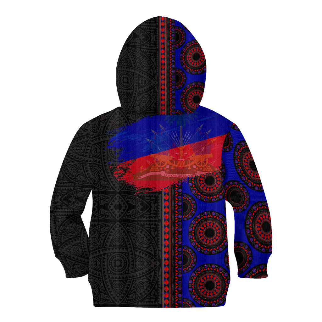 Haiti Flag Day African Seamless Pattern Kid Hoodie - Wonder Print Shop