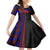 Haiti Flag Day African Seamless Pattern Kid Short Sleeve Dress