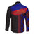 Haiti Flag Day African Seamless Pattern Long Sleeve Button Shirt - Wonder Print Shop