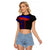 Haiti Flag Day African Seamless Pattern Raglan Cropped T Shirt