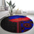 Haiti Flag Day African Seamless Pattern Round Carpet