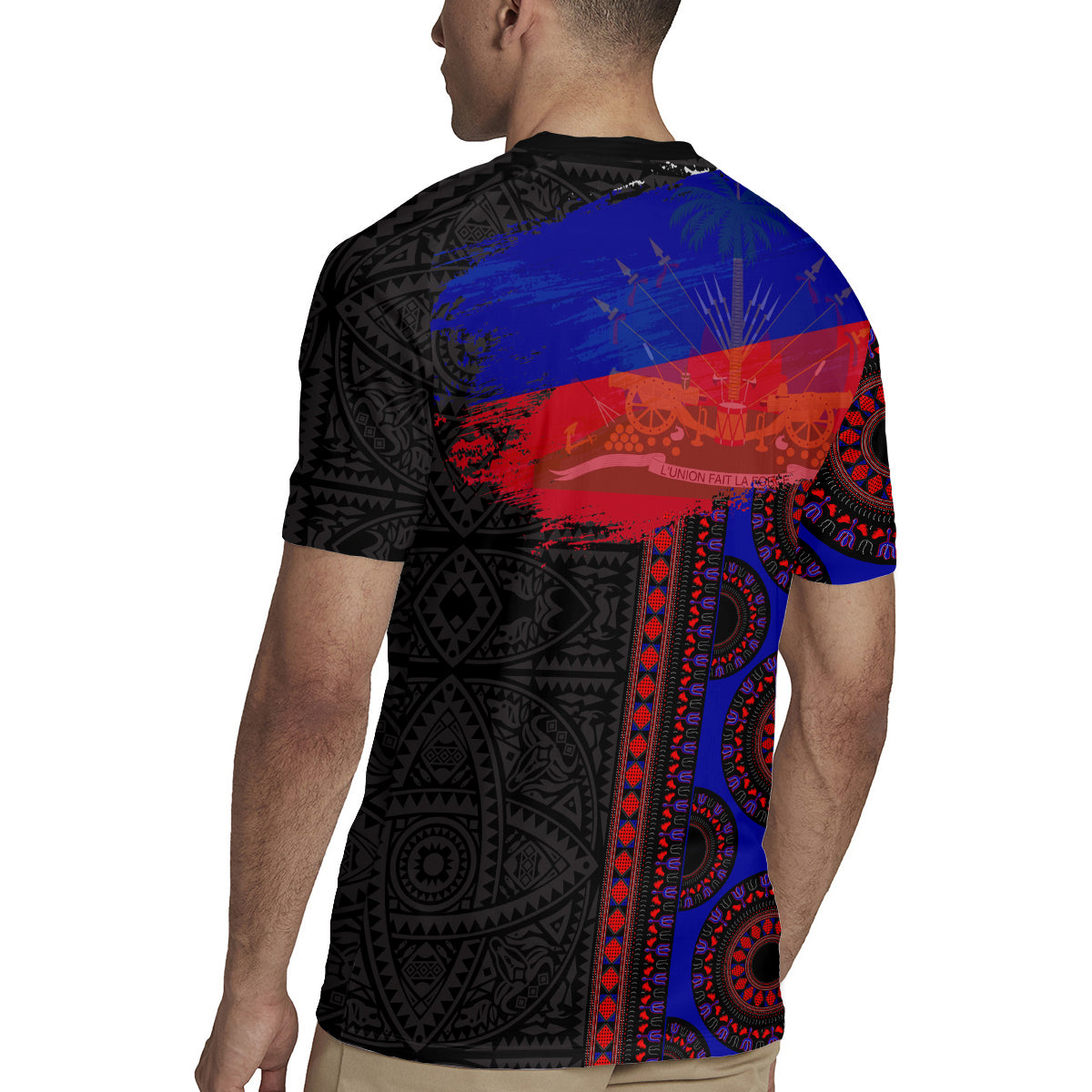 Haiti Flag Day African Seamless Pattern Rugby Jersey - Wonder Print Shop