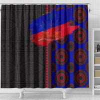 Haiti Flag Day African Seamless Pattern Shower Curtain
