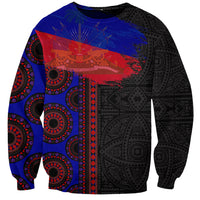 Haiti Flag Day African Seamless Pattern Sweatshirt - Wonder Print Shop