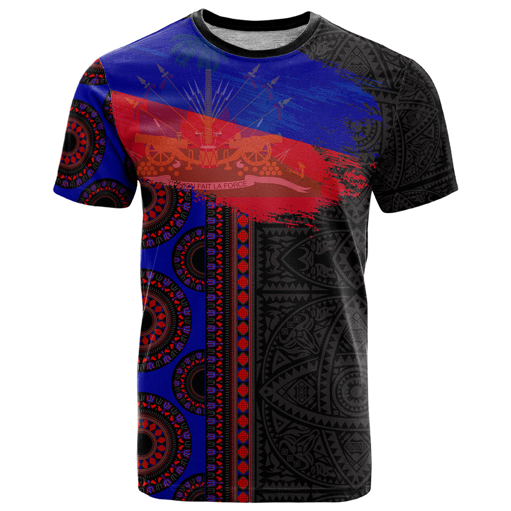Haiti Flag Day African Seamless Pattern T Shirt