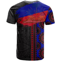 Haiti Flag Day African Seamless Pattern T Shirt - Wonder Print Shop