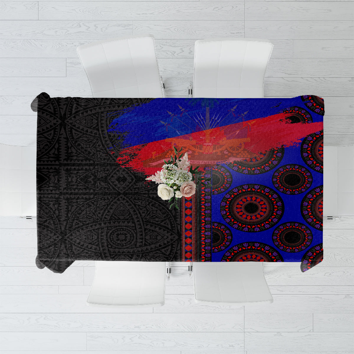 Haiti Flag Day African Seamless Pattern Tablecloth - Wonder Print Shop