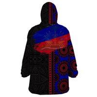 Haiti Flag Day African Seamless Pattern Wearable Blanket Hoodie - Wonder Print Shop