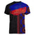 Haiti Flag Day African Seamless Pattern Women V-Neck T-Shirt