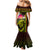 Hawaiian Reggae Music Family Matching Mermaid Dress and Hawaiian Shirt Jamaica Singer Tribal Polynesian and Hibiscus - Wonder Print Shop