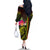 Hawaiian Reggae Music Family Matching Off The Shoulder Long Sleeve Dress and Hawaiian Shirt Jamaica Singer Tribal Polynesian and Hibiscus - Wonder Print Shop