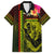 Hawaiian Reggae Music Family Matching Off Shoulder Maxi Dress and Hawaiian Shirt Jamaica Singer Tribal Polynesian and Hibiscus - Wonder Print Shop