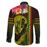 Hawaiian Reggae Music Family Matching Summer Maxi Dress and Hawaiian Shirt Jamaica Singer Tribal Polynesian and Hibiscus - Wonder Print Shop