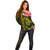 Hawaiian Reggae Music Off Shoulder Sweater Jamaica Singer Tribal Polynesian and Hibiscus - Wonder Print Shop
