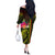 Hawaiian Reggae Music Off The Shoulder Long Sleeve Dress Jamaica Singer Tribal Polynesian and Hibiscus - Wonder Print Shop