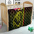 Hawaiian Reggae Music Quilt Jamaica Singer Tribal Polynesian and Hibiscus - Wonder Print Shop
