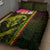 Hawaiian Reggae Music Quilt Bed Set Jamaica Singer Tribal Polynesian and Hibiscus - Wonder Print Shop