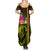 Hawaiian Reggae Music Summer Maxi Dress Jamaica Singer Tribal Polynesian and Hibiscus - Wonder Print Shop