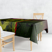 Hawaiian Reggae Music Tablecloth Jamaica Singer Tribal Polynesian and Hibiscus - Wonder Print Shop
