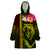 Hawaiian Reggae Music Wearable Blanket Hoodie Jamaica Singer Tribal Polynesian and Hibiscus - Wonder Print Shop