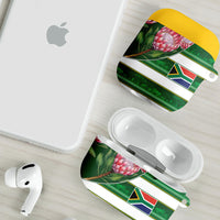South Africa Football AirPods Case King Protea with African Heritage Stripes Style
